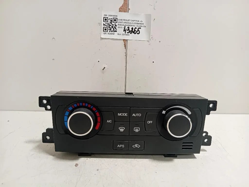 Modulo Comando Riscaldamento Clima 20910836 Chevrolet Captiva I 2007