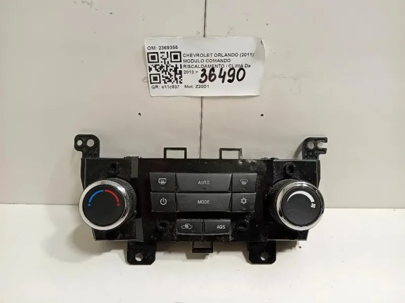 Modulo Comando Riscaldamento Clima 3870578 Chevrolet Orlando 2011