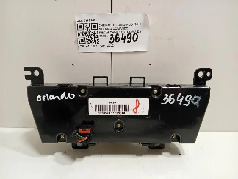 Modulo Comando Riscaldamento Clima 3870578 Chevrolet Orlando 2011