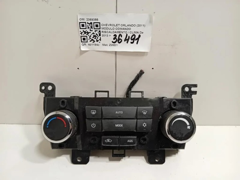 Modulo Comando Riscaldamento Clima 3870578 Chevrolet Orlando 2011