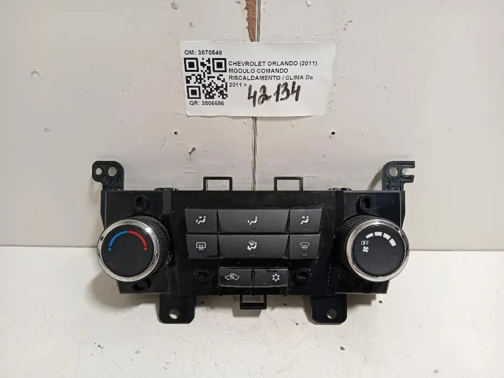 Modulo Comando Riscaldamento Clima 3870548 Chevrolet Orlando 2011