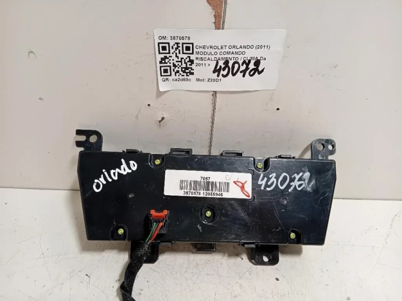 Modulo Comando Riscaldamento Clima 3870578 Chevrolet Orlando 2011