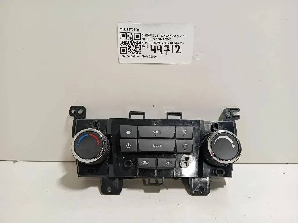 Modulo Comando Riscaldamento Clima 3870578 Chevrolet Orlando 2011