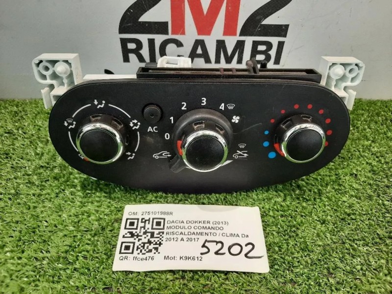 Modulo Comando Riscaldamento Clima 275101988R MODULO Dacia Dokker 2013