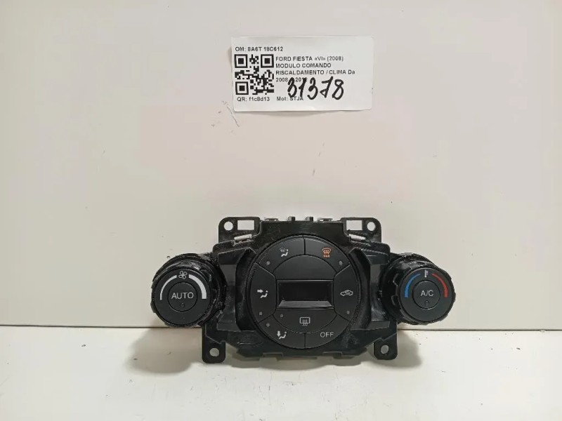Modulo Comando Riscaldamento Clima 8A6T 18C612 Ford Fiesta VI 2008