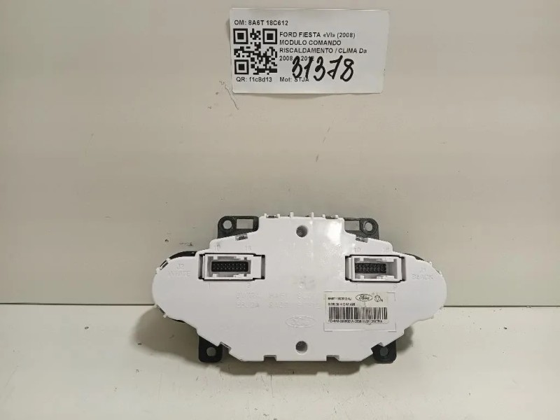 Modulo Comando Riscaldamento Clima 8A6T 18C612 Ford Fiesta VI 2008