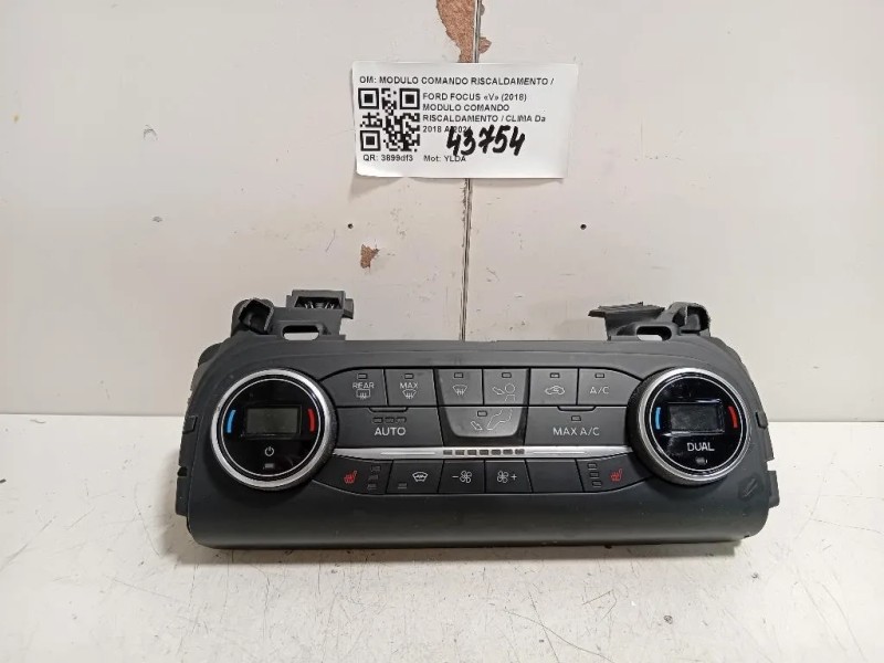Modulo Comando Riscaldamento Clima JX7T18C612DD Ford Focus V 2018