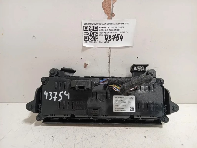 Modulo Comando Riscaldamento Clima JX7T18C612DD Ford Focus V 2018