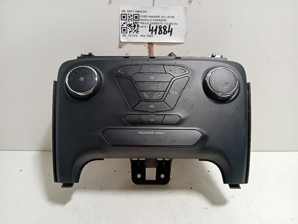 Modulo Comando Riscaldamento Clima EB3T-19980-KK Ford Ranger IV 2019