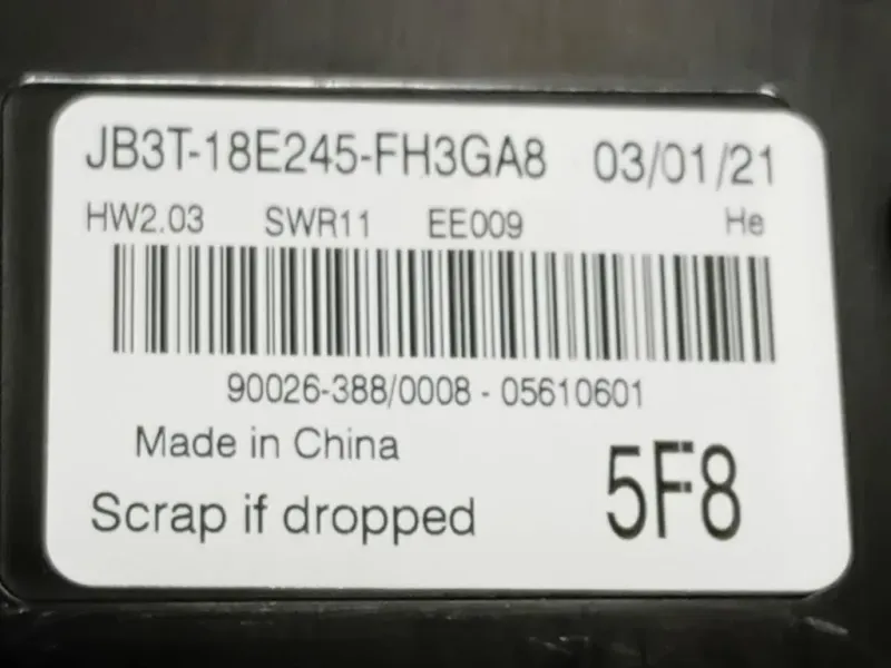 Modulo Comando Riscaldamento Clima JB3T-18E245-FH3GA8 Ford Ranger IV 2019