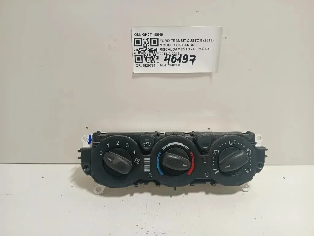 Modulo Comando Riscaldamento Clima GK2T-18549 Ford Transit Custom I 2013