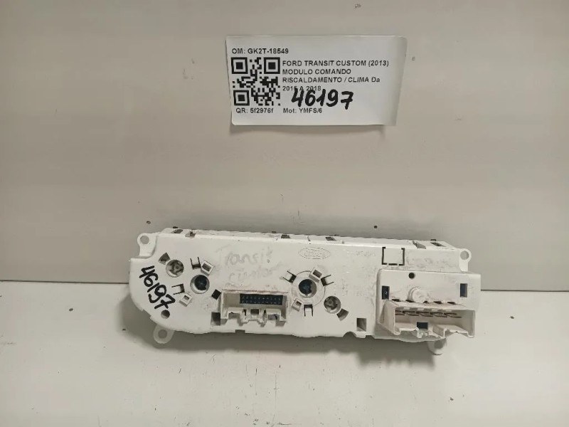 Modulo Comando Riscaldamento Clima GK2T-18549 Ford Transit Custom I 2013