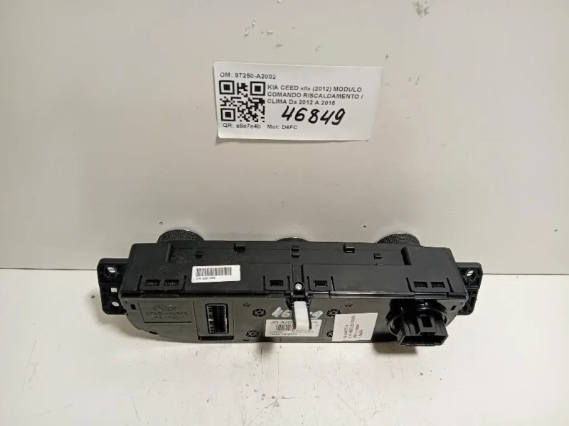 Modulo Comando Riscaldamento Clima 97250-A2002 Kia CEED II 2012