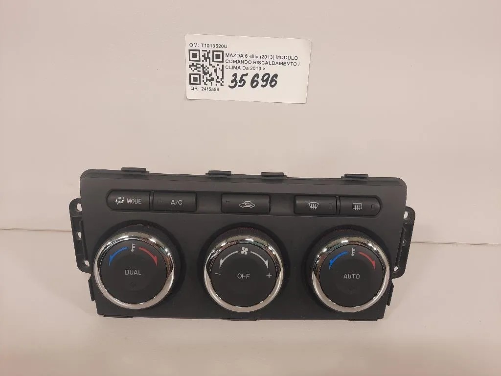 Modulo Comando Riscaldamento Clima T1013520U Mazda 6 III 2013
