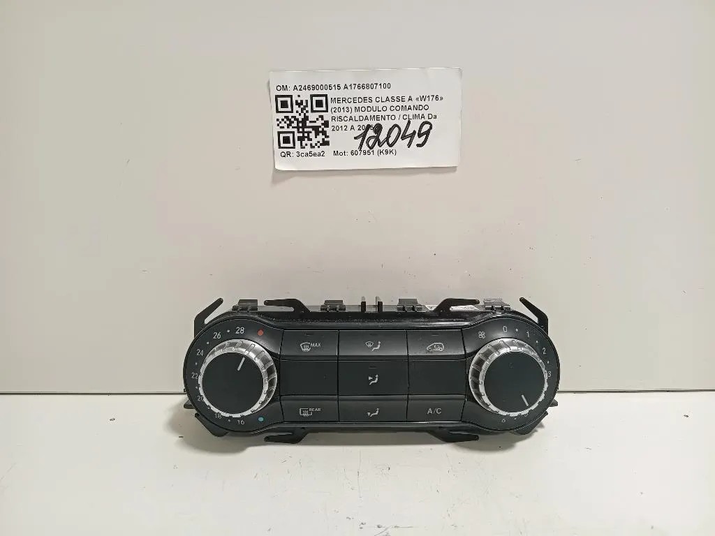 Modulo Comando Riscaldamento Clima A2469000515 A1766807100 Mercedes Classe A W176 2013