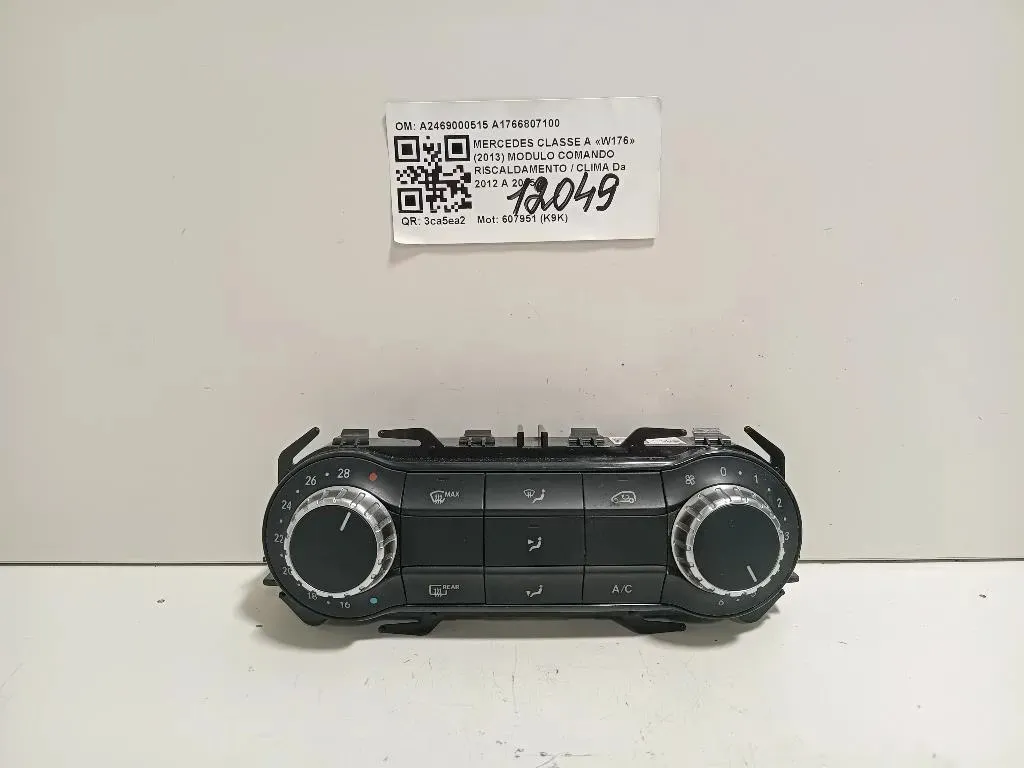 Modulo Comando Riscaldamento Clima A2469000515 A1766807100 Mercedes Classe A W176 2013