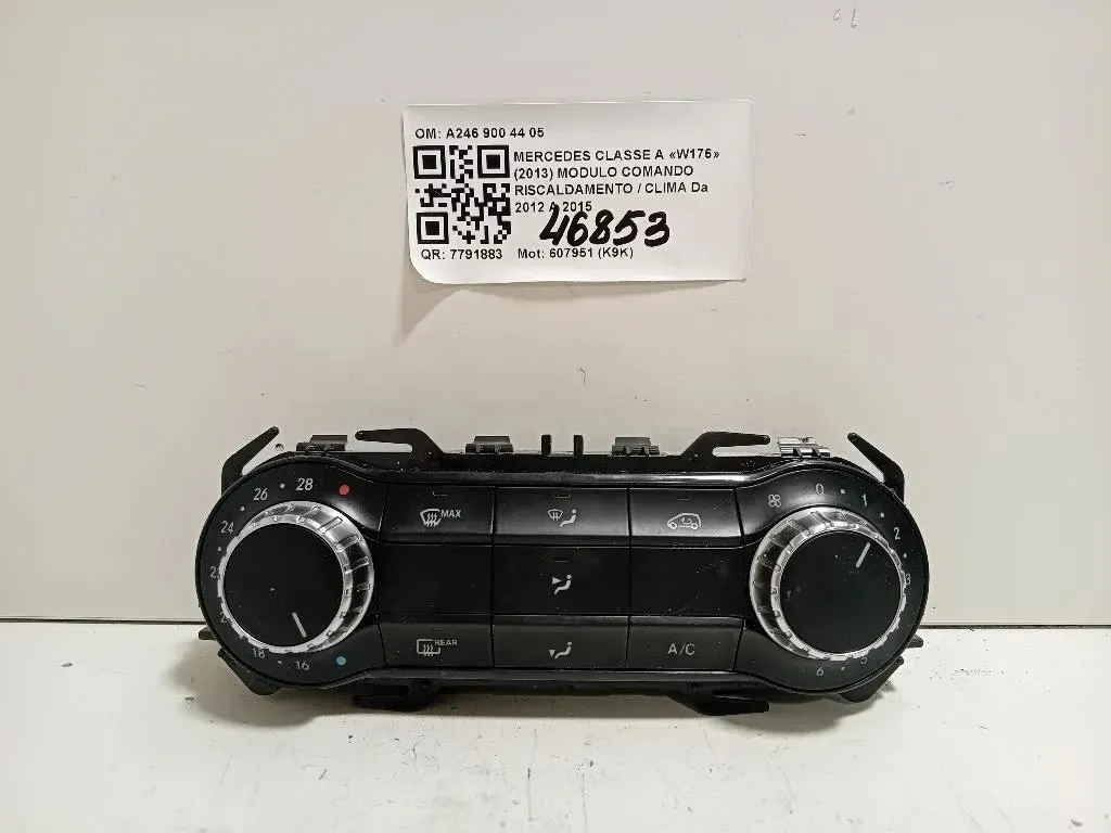 Modulo Comando Riscaldamento Clima A246 900 44 05 Mercedes Classe A W176 2013