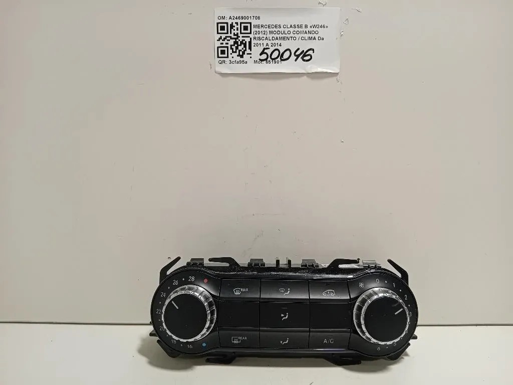 Modulo Comando Riscaldamento Clima A2469001708 Mercedes Classe B W246 2012