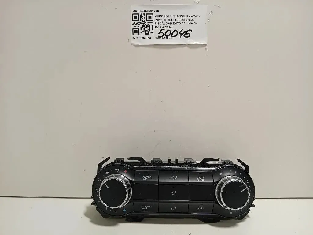 Modulo Comando Riscaldamento Clima A2469001708 Mercedes Classe B W246 2012