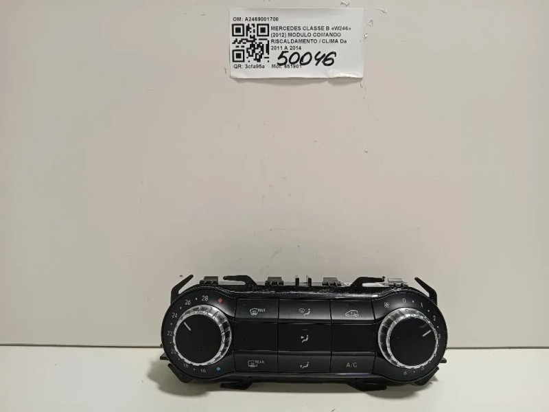 Modulo Comando Riscaldamento Clima A2469001708 Mercedes Classe B W246 2012