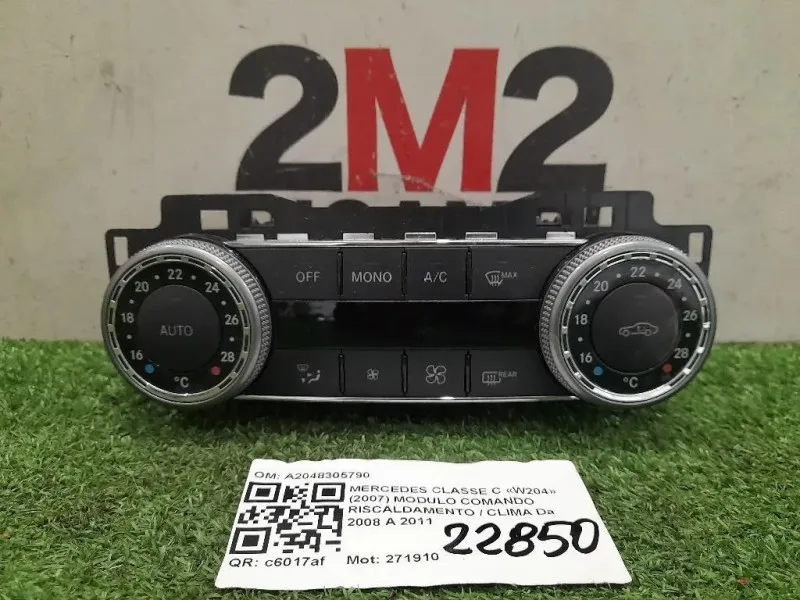 Modulo Comando Riscaldamento Clima A2048305790 Mercedes Classe C W204 2007