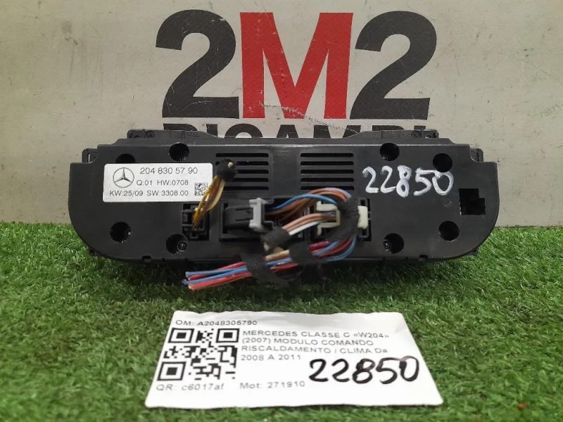 Modulo Comando Riscaldamento Clima A2048305790 Mercedes Classe C W204 2007