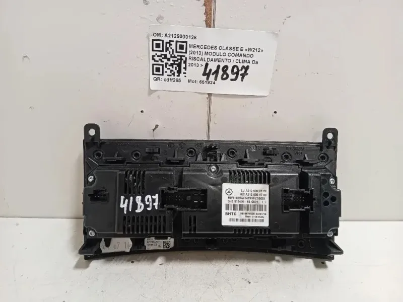 Modulo Comando Riscaldamento Clima A2129000128 Mercedes Classe E W212 2013