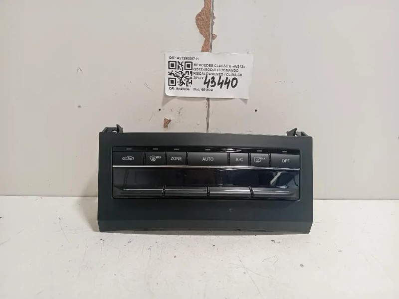 Modulo Comando Riscaldamento Clima A2129008711 Mercedes Classe E W212 2013
