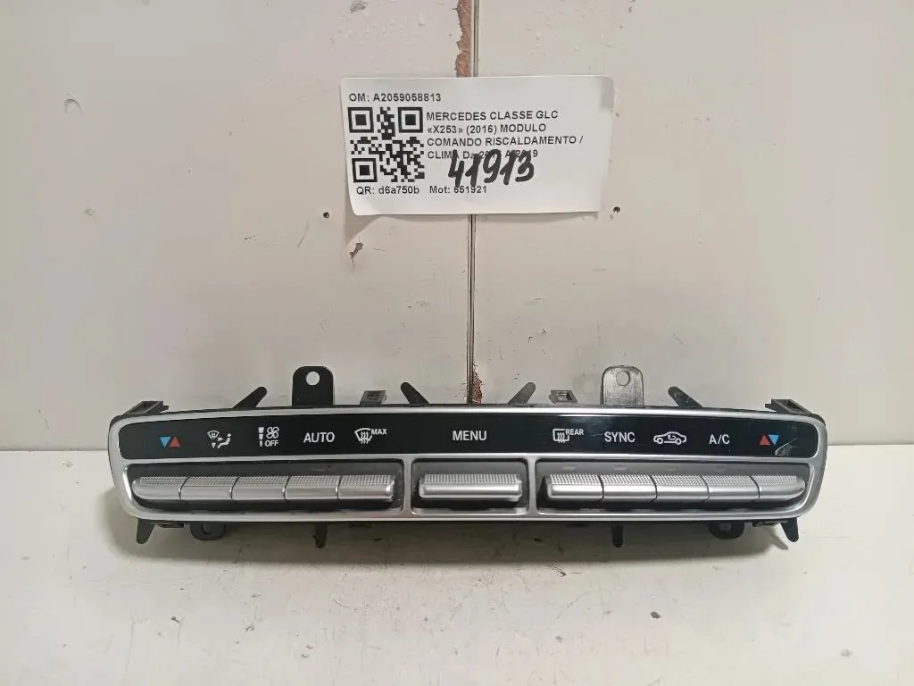 Modulo Comando Riscaldamento Clima A2059058813 Mercedes Classe GLC X253 2016