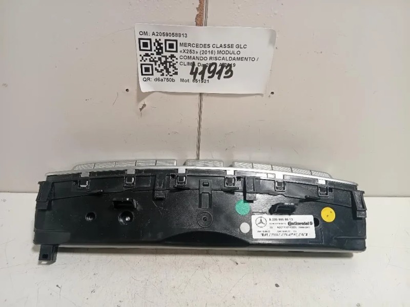Modulo Comando Riscaldamento Clima A2059058813 Mercedes Classe GLC X253 2016
