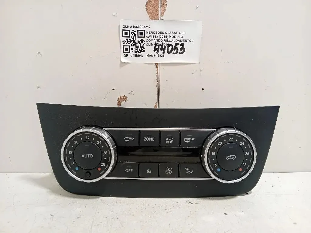 Modulo Comando Riscaldamento Clima A1669003217 Mercedes Classe GLE W166 2015