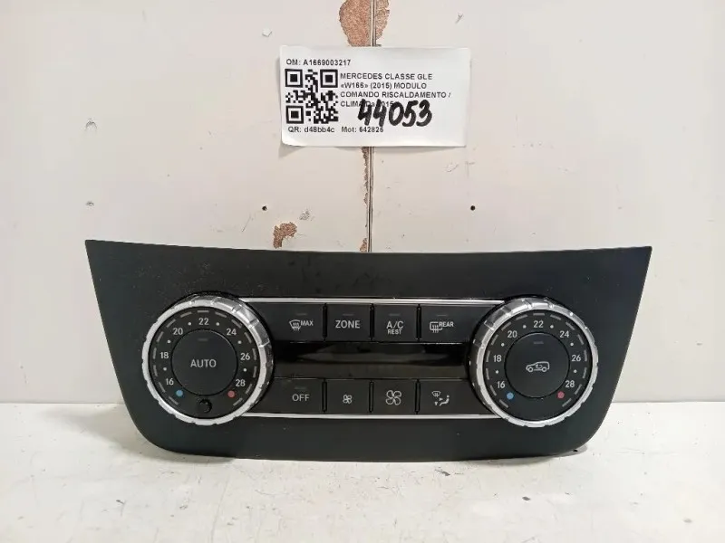 Modulo Comando Riscaldamento Clima A1669003217 Mercedes Classe GLE W166 2015