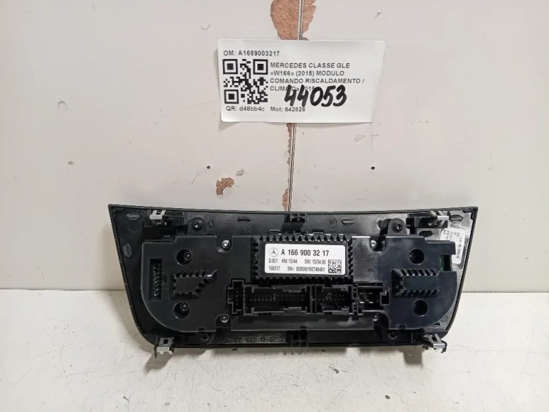 Modulo Comando Riscaldamento Clima A1669003217 Mercedes Classe GLE W166 2015