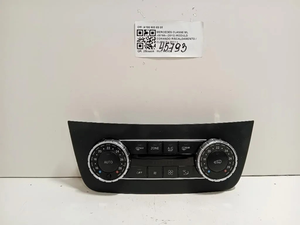 Modulo Comando Riscaldamento Clima A166 900 69 08 Mercedes Classe ML W166 2012