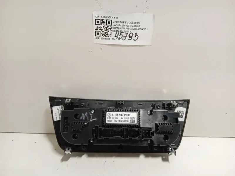 Modulo Comando Riscaldamento Clima A166 900 69 08 Mercedes Classe ML W166 2012