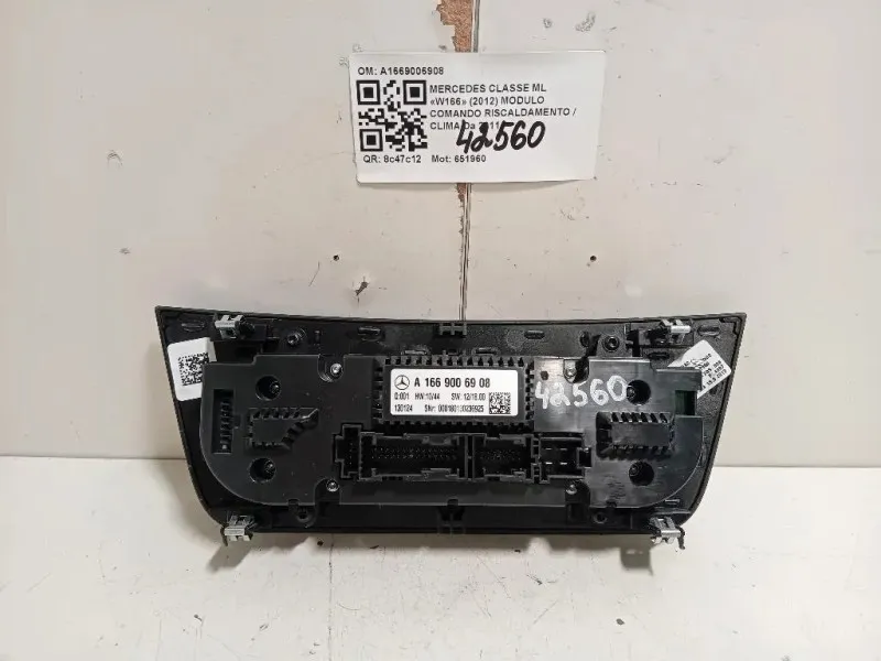 Modulo Comando Riscaldamento Clima A1669006908 Mercedes Classe ML W166 2012