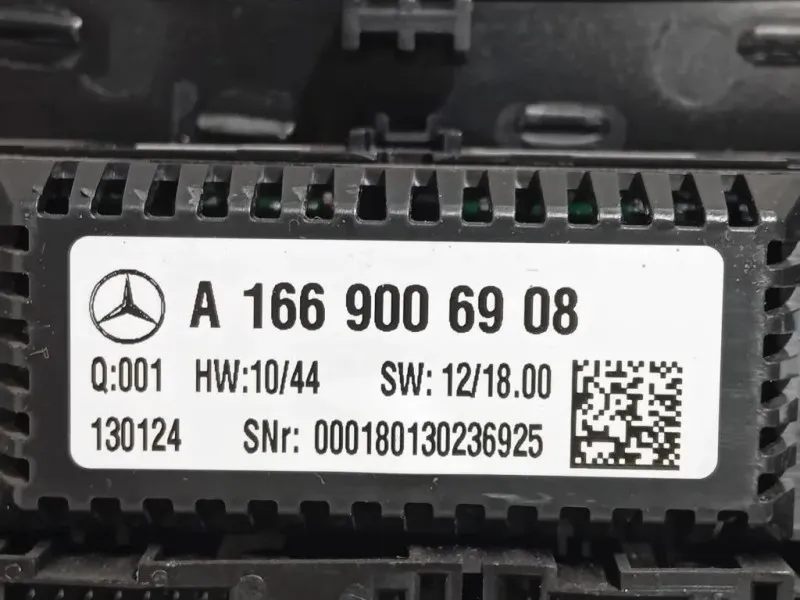 Modulo Comando Riscaldamento Clima A1669006908 Mercedes Classe ML W166 2012