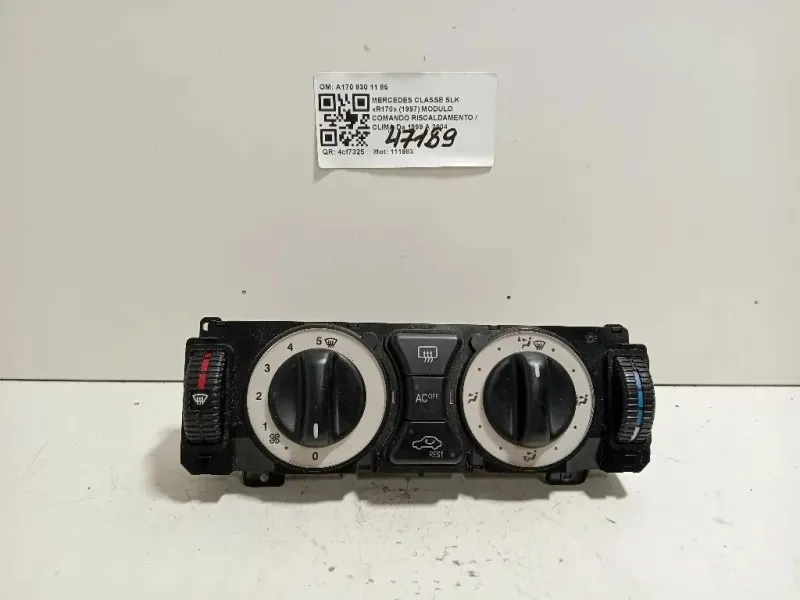 Modulo Comando Riscaldamento Clima A170 830 11 85 Mercedes Classe SLK R170 1997