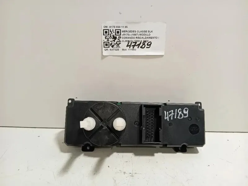 Modulo Comando Riscaldamento Clima A170 830 11 85 Mercedes Classe SLK R170 1997