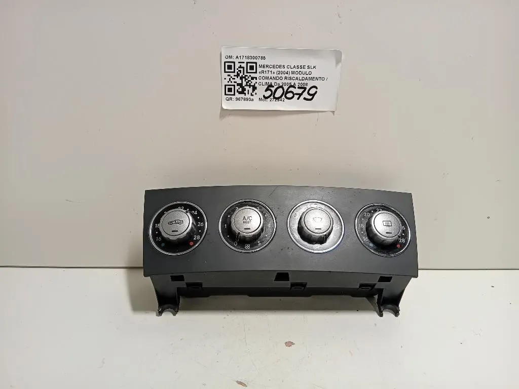 Modulo Comando Riscaldamento Clima A1718300785 Mercedes Classe SLK R171 2004