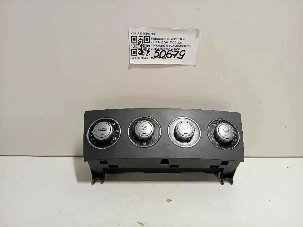 Modulo Comando Riscaldamento Clima A1718300785 Mercedes Classe SLK R171 2004