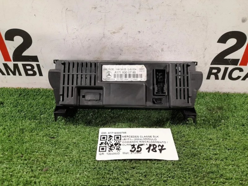Modulo Comando Riscaldamento Clima A1718300785 Mercedes Classe SLK R171 2004
