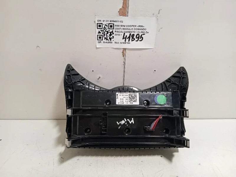 Modulo Comando Riscaldamento Clima 6131 9354511-02 Mini MINI Cooper R56 2007