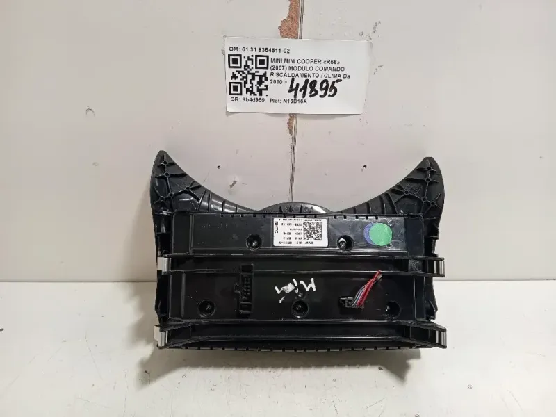 Modulo Comando Riscaldamento Clima 6131 9354511-02 Mini MINI Cooper R56 2007