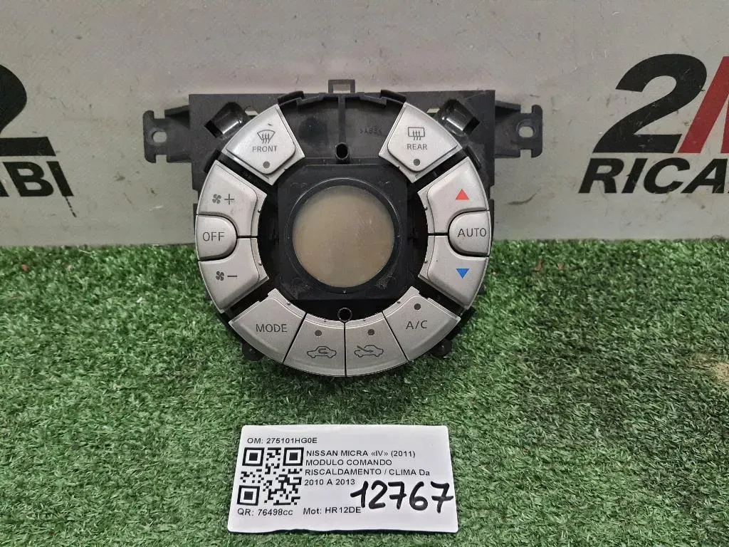Modulo Comando Riscaldamento Clima 275101HG0E Nissan Micra IV 2011