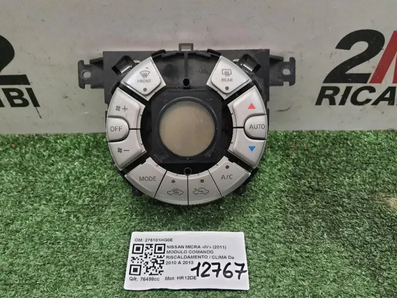 Modulo Comando Riscaldamento Clima 275101HG0E Nissan Micra IV 2011