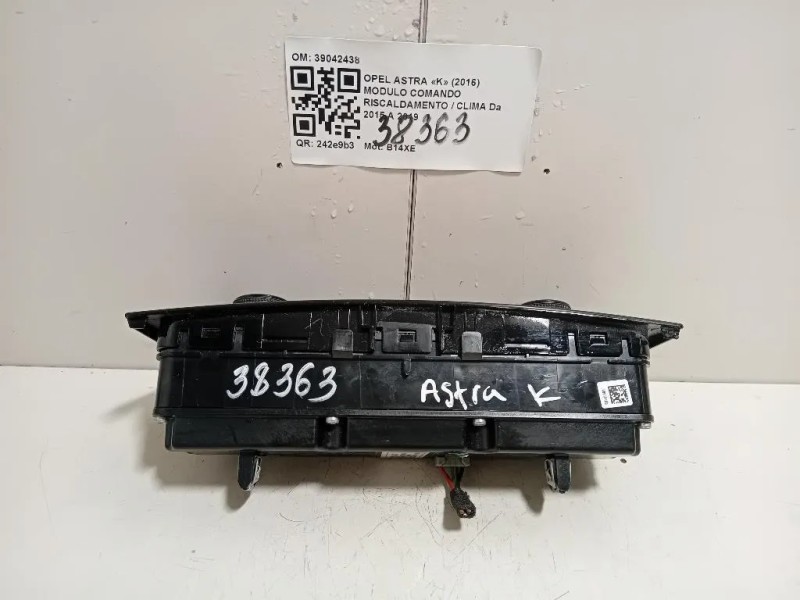 Modulo Comando Riscaldamento Clima 39042438 Opel Astra K 2016