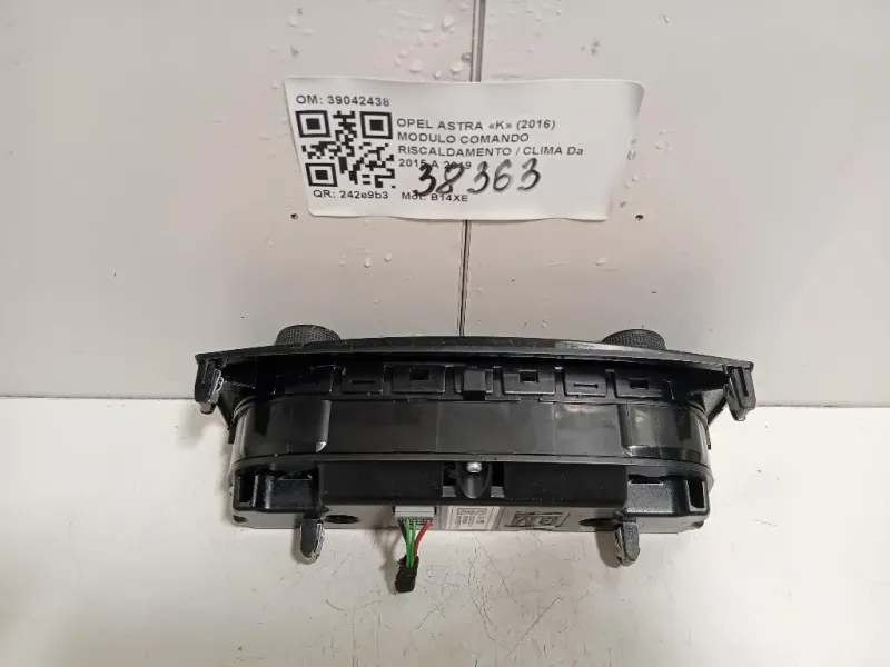 Modulo Comando Riscaldamento Clima 39042438 Opel Astra K 2016
