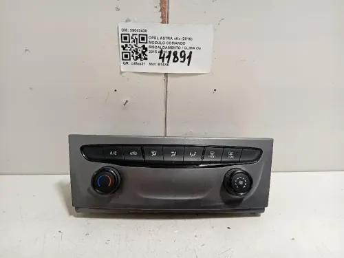 Modulo Comando Riscaldamento Clima 39042438 Opel Astra K 2016
