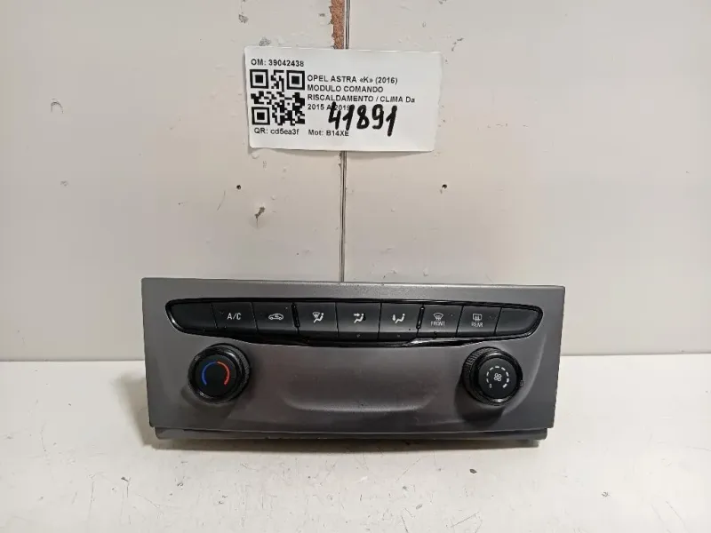 Modulo Comando Riscaldamento Clima 39042438 Opel Astra K 2016